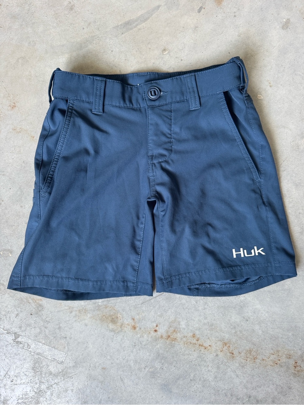 Huk Boys Navy Performance Fishing Shorts Size Youth Small